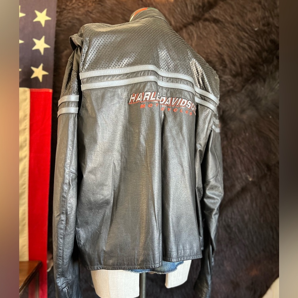 Harley-Davidson Cafe Racer Black Mens Size Large Leather Biker Jacket